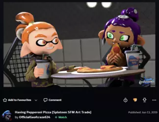 Having Pepperoni Pizza