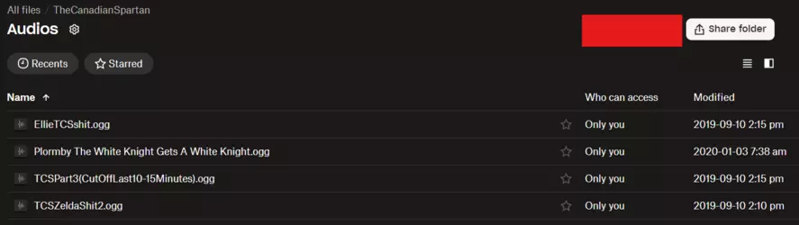 Audio file dates in the Dropbox