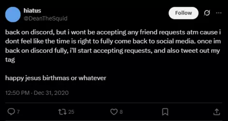 (Back on Discord)