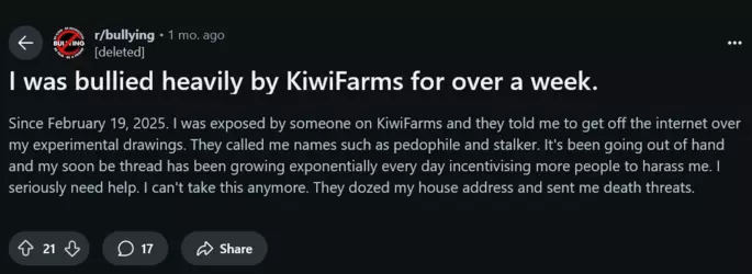 Screenshot 2025-04-06 at 21-13-31 I was bullied heavily by KiwiFarms for over a week. r_bullying.png