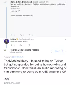 (Shu calling out TheMythicalMatty)