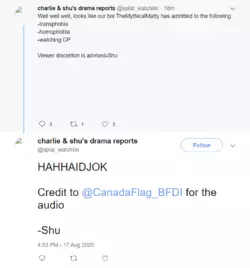 Shu credits @CanadaFlagBFDI
