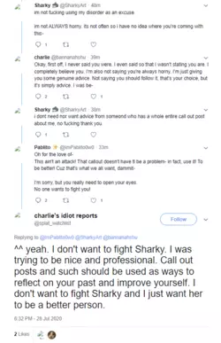 (Sharky fights back, Zoey just wants to help)
