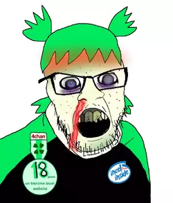 2695 - 4chan acne anime blood blue_eyes clothes crazed glasses green_hair hair incel oldfag s...webp