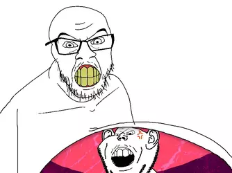 24090 - 2soyjaks anger_mark angry clenched_teeth closed_mouth ear glasses open_mouth soyjak s...webp
