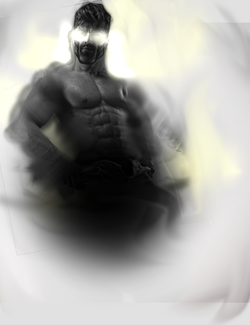 gigachad looks down from heaven.webp