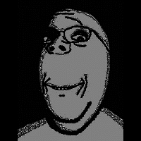 4928 - animated black_background gif glasses glitch ominous smile soyjak stubble variant:whole...gif