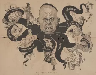 The Mongolian Octopus - His Grip on Australia by Phil May.webp