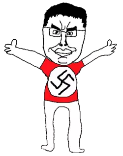 19076 - arm glasses hand leg nazi oekaki redraw smile soyjak subvariant:chudjak_front swastik...webp