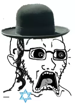 58924 - clothes curls hat judaism kike scared shocked sideburns star_of_david subvariant:doct...webp
