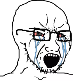 323 - crying glasses open_mouth red_eyes soyjak stubble template variant classic_soyjak.webp
