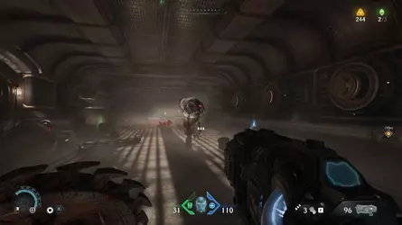 The game lets you shoot off the limbs of some enemies with shotguns, they can’t attack you if you shoot both their arms off funnily enough.