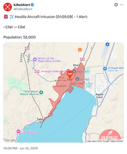 Screenshot 2025-06-15 at 01-05-36 ILRedAlert on X 🚨 ✈️ Hostile Aircraft Intrusion 01 05 08 - ...webp