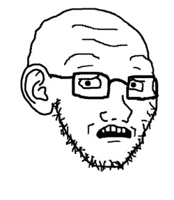 Transparent Worried soyjak head 375 - SoyBooru.webp