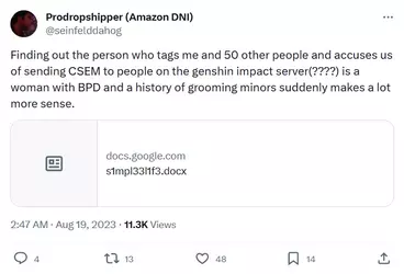 First Talbott Doc Tweet.webp