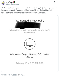 Chris Tries Logging Into Punk's Instagram Tweet.webp