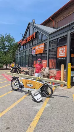 You can't carry building supplies with a bike! You need a truck for that!.webp