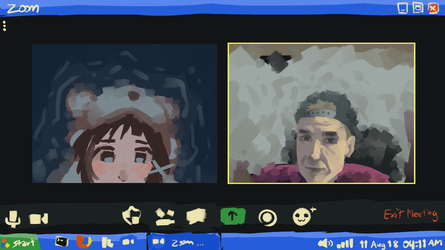 Saint Davis Zoom call with Lain.webp