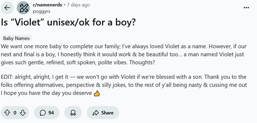 Screenshot 2025-07-17 at 15-22-54 Is “Violet” unisex_ok for a boy r_namenerds.webp