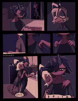 Page 1 of untitled Moxxie brain damage comic by sherbett8