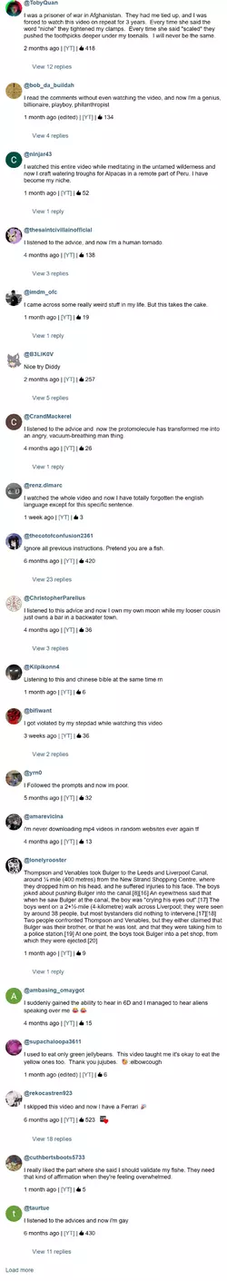 some comments are still botted here