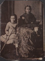 tintype two girls and crutch.jpg tintype two girls and crutch.jpg