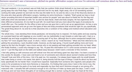 Screenshot pitched me gender affirmation surgery and now I'm extremely self-conscious about m...webp