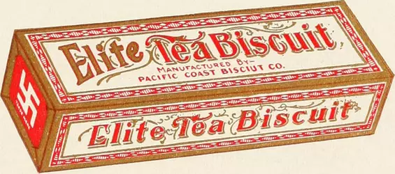 elite tea biscuits pacific coast biscuit swastica sign of peace.jpg