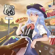 Tenshi Eating A Corn Dog!