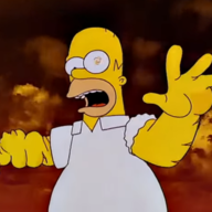 Homer Staring oddly